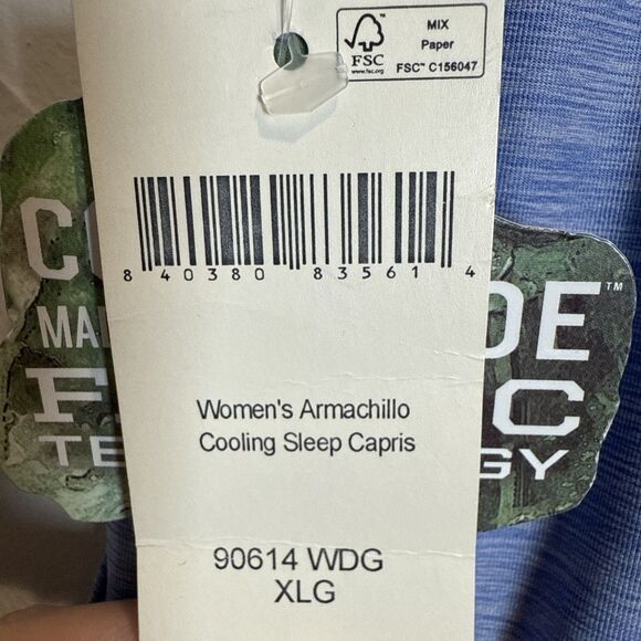 Duluth Armachillo Cooling Sleep Capri Pants Blue Women's Size XL NWT - Picture 10 of 16